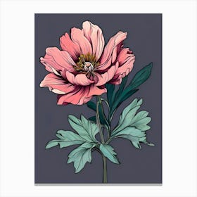 Pink Poppy 1 Canvas Print