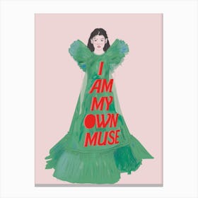I Am My Own Muse Fashion Illustration Canvas Print