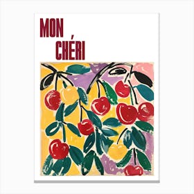 Mon Cheri Poster Summer Cherries Painting Matisse Style 4 Canvas Print