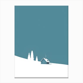 House In The Snow 1 Canvas Print