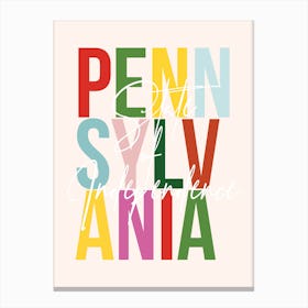 Pennsylvania State Of Independence Color Canvas Print
