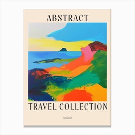 Abstract Travel Collection Poster Iceland 6 Canvas Print