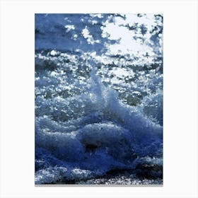 Sea Water Splashing, Oil Painting Canvas Print