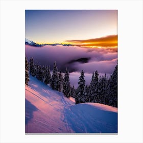 Valle Nevado, Chile Sunrise Skiing Poster Canvas Print