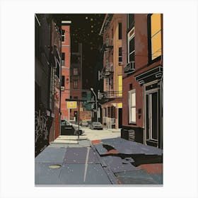 Night In New York City Canvas Print