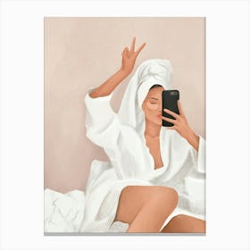 Morning Selfie Canvas Print