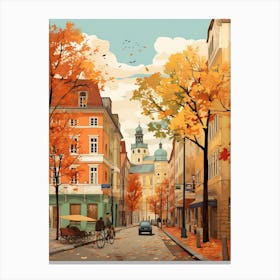 Warsaw In Autumn Fall Travel Art 1 Canvas Print