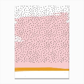 Pink And Mustard Abstract Canvas Print
