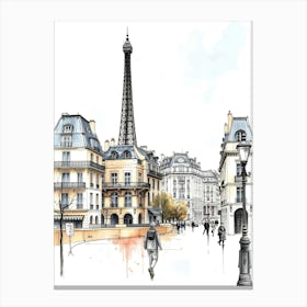 Paris Eiffel Tower 1 Canvas Print