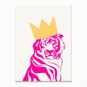 Tiger With Crown Canvas Print