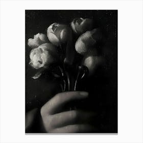 Dark Gothic Bouquet Of Flowers Canvas Print