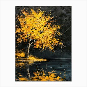 Autumn Tree By The Lake 6 Canvas Print