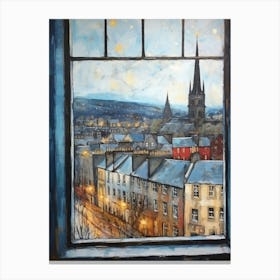 Winter Cityscape Edinburgh Scotland 1 Canvas Print