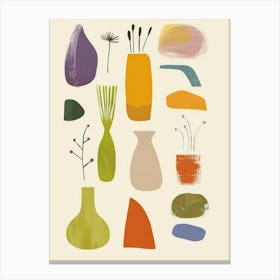 Cute Objects Abstract Illustration 12 Canvas Print