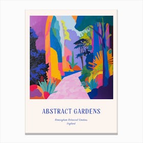 Colourful Gardens Birmingham Botanical Gardens 2 Blue Poster Canvas Print