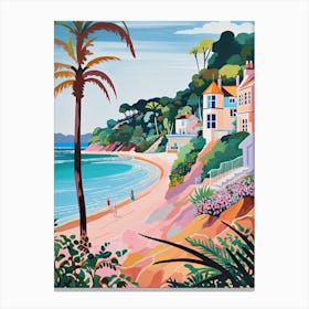 Blackpool Sands, Devon, Matisse And Rousseau Style 3 Canvas Print