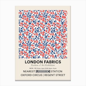 Poster Floral Dream London Fabrics Floral Pattern 5 Canvas Print
