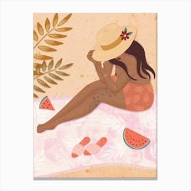 Watermelon Picnic Canvas Print