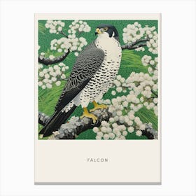 Ohara Koson Inspired Bird Painting Falcon 3 Poster Canvas Print