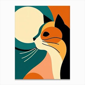 Cat In The Moonlight 3 Canvas Print