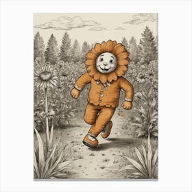 Clown In A Field Canvas Print