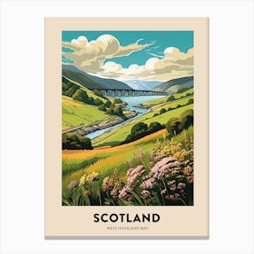 West Highland Way Scotland 2 Vintage Hiking Travel Poster Canvas Print