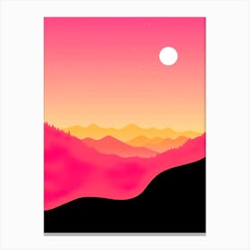Sunset Landscape Canvas Print