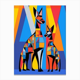 Kangaroo Abstract Pop Art 2 Canvas Print