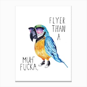 Fly Parrot Canvas Print