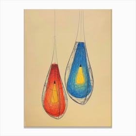 Two Light Bulbs Canvas Print