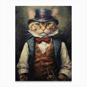 Gangster Cat Pixiebob 3 Canvas Print