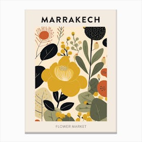 Flower Market Poster Marrakech Morocco Canvas Print