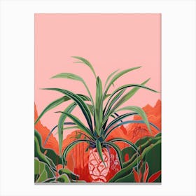Boho Plant Painting Spider Plant 1 Canvas Print