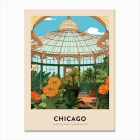 Garfield Park Conservatory 4 Chicago Travel Poster Canvas Print