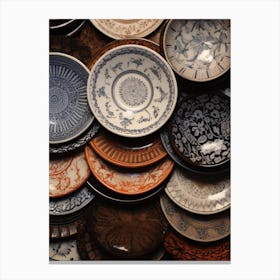 Collection Of Plates 5 Canvas Print