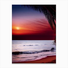 Sunset At The Beach 309 Canvas Print