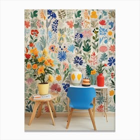 Floral Wallpaper 1 Canvas Print