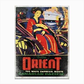 Vintage Travel Poster ― Orient Canadian Pacific Canvas Print