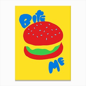 Bite Me Burger Canvas Print