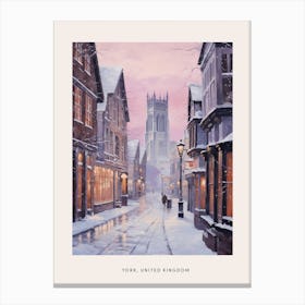 Dreamy Winter Painting Poster York United Kingdom 2 Canvas Print