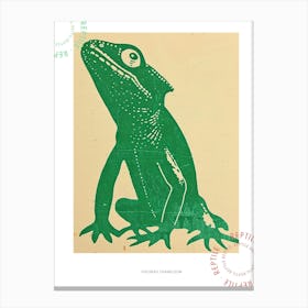 Green Fischers Chameleon Bold Block 1 Poster Canvas Print