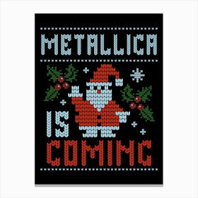 Santa Is Coming Band Music Canvas Print