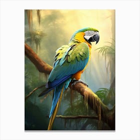 Jewels of the Jungle: Macaw Wall Art Canvas Print