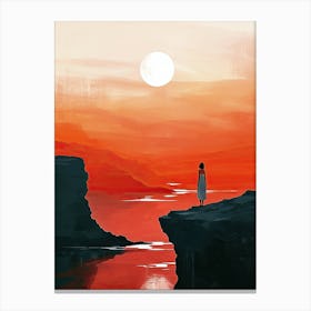 Sunset, Minimalism 5 Canvas Print