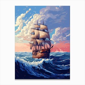 Sailing Ship In The Sea 2 Canvas Print