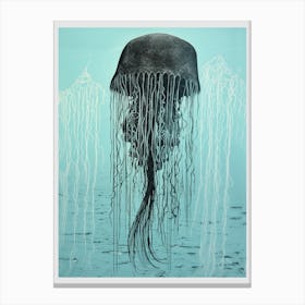 Box Jellyfish Washed Illustration 4 Canvas Print
