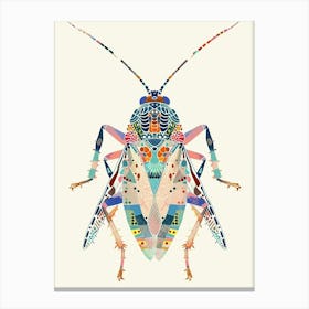 Colourful Insect Illustration Aphid 11 Canvas Print