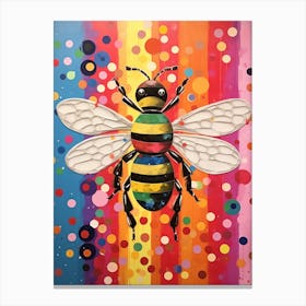 Bees Vivid Colour 8 Canvas Print