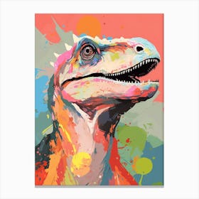 Colourful Dinosaur Dromaeosaurus 5 Canvas Print