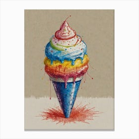 Ice Cream Cone 105 Canvas Print